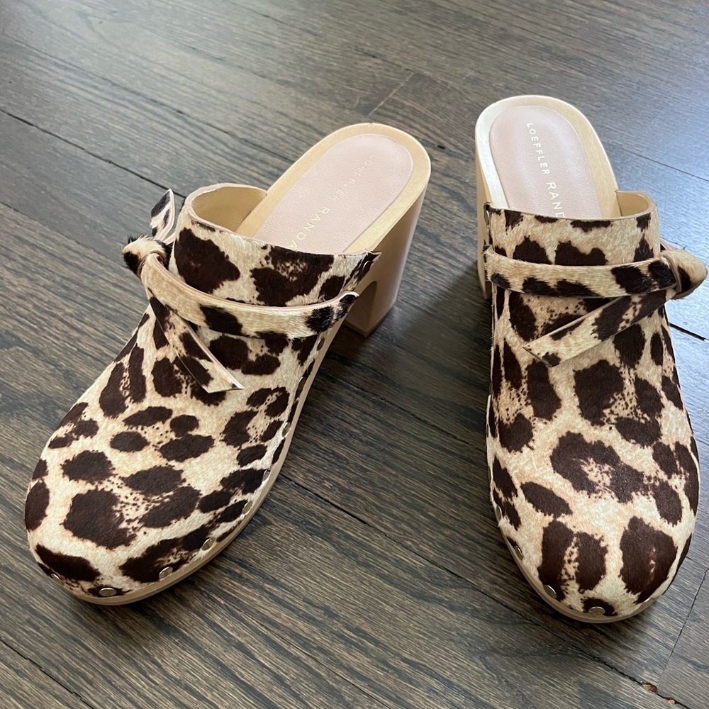 Loeffler Randall Leopard Clogs